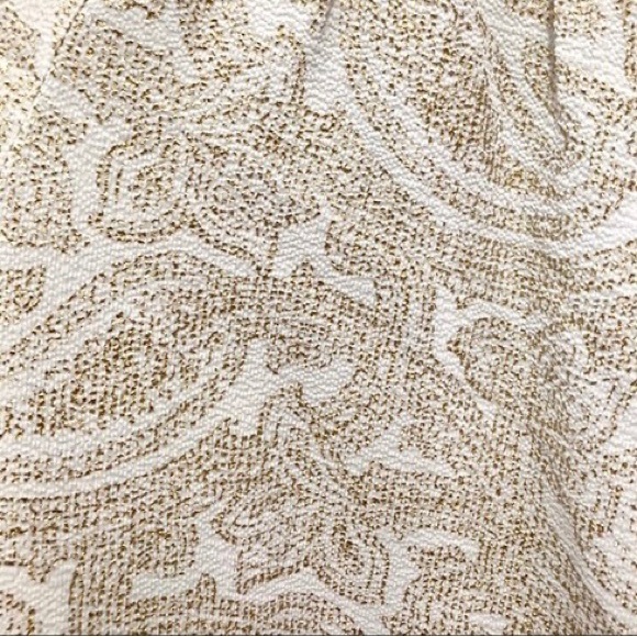 Michael Kors white and gold paisley print top on or off shoulder size xl - Picture 11 of 11